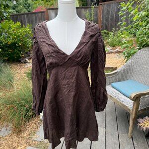 DISSH Choclate Open Back Dress Sz 10